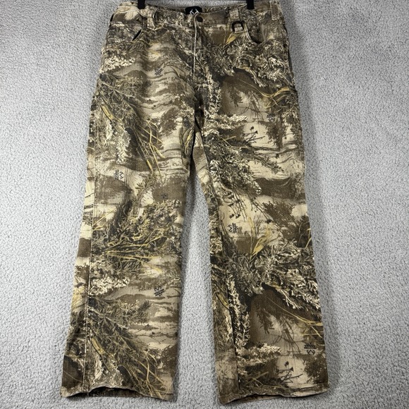 Realtree Pants Mens 38x30 Camo Camouflage Cargo Outdoor Hunting Cotton Spandex - Picture 1 of 6